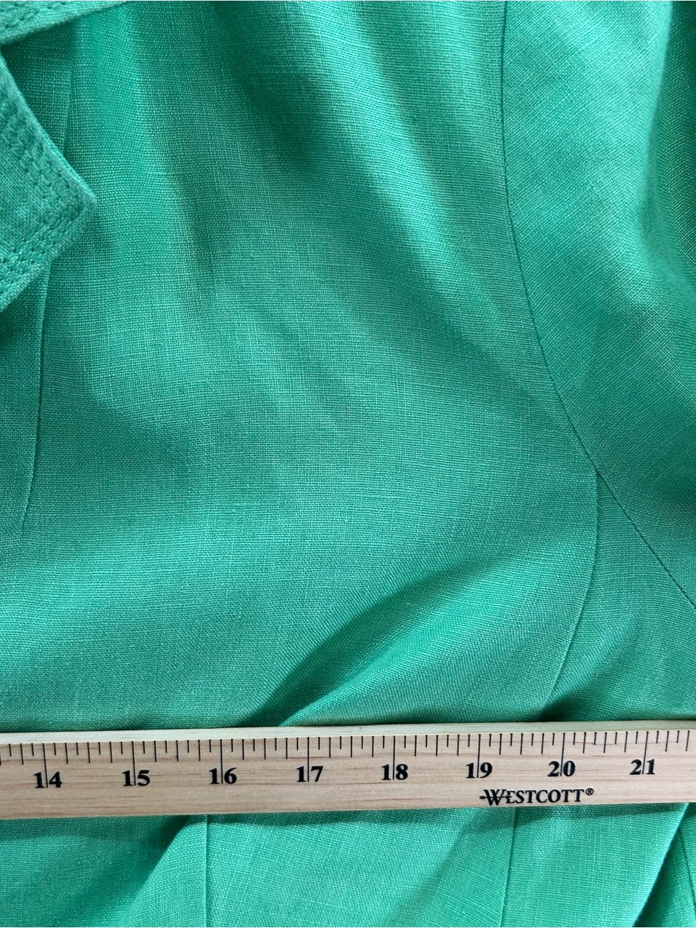 JM Collection Womens Green 100% Linen 2pc Set Blazer Sz 16 Cropped Pants Sz 14 - Picture 6 of 16